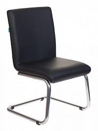 Кресло Бюрократ CH-250-V черный искусственная кожа полозья металл хром