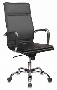 Кресло руководителя Бюрократ Ch-993 черный искусственная кожа крестовина металл хром