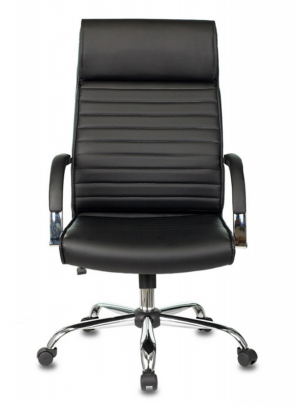Кресло руководителя Бюрократ T-8010N черный искусственная кожа крестовина металл хром